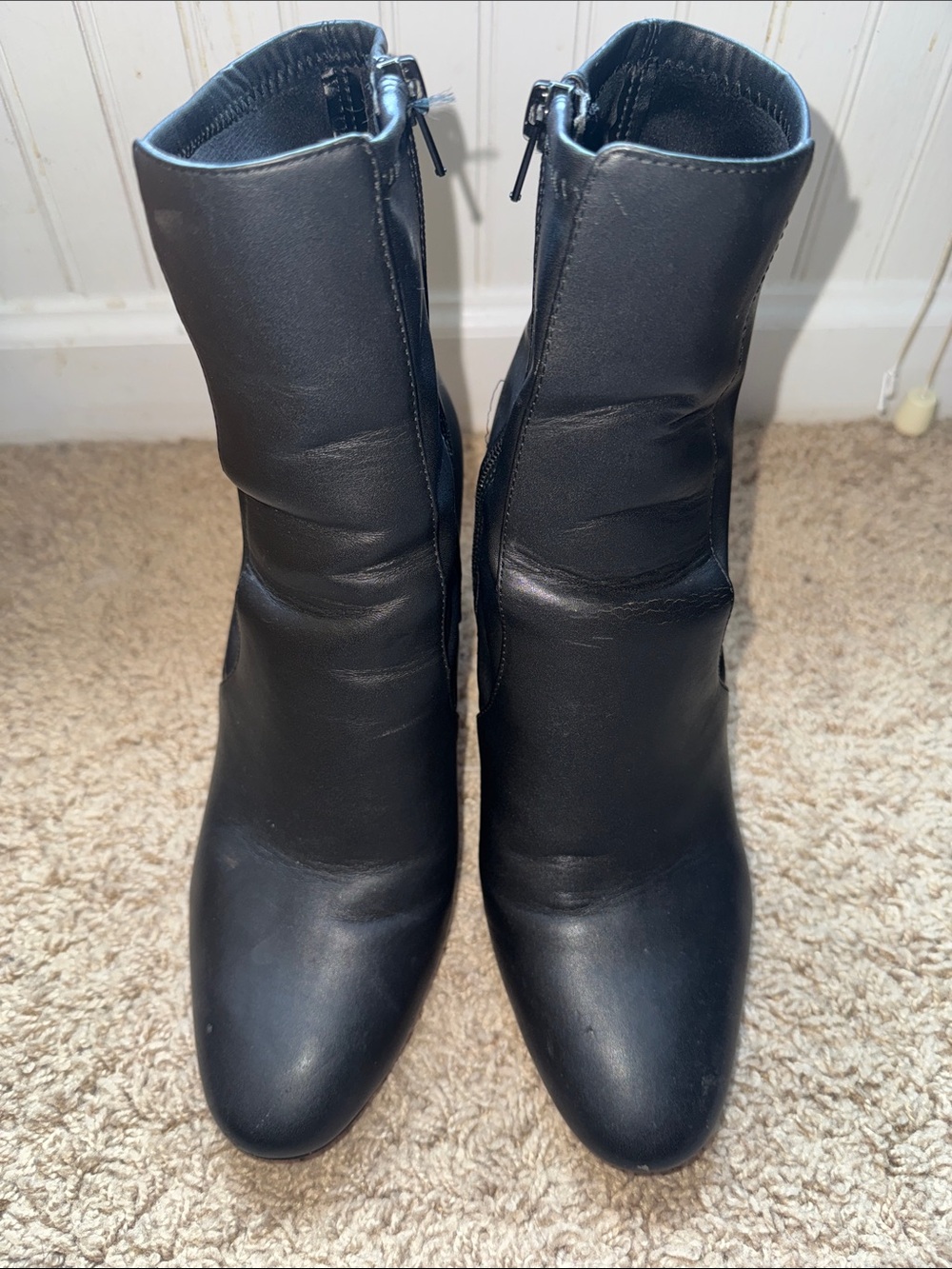 Black Leather Ankle Boots